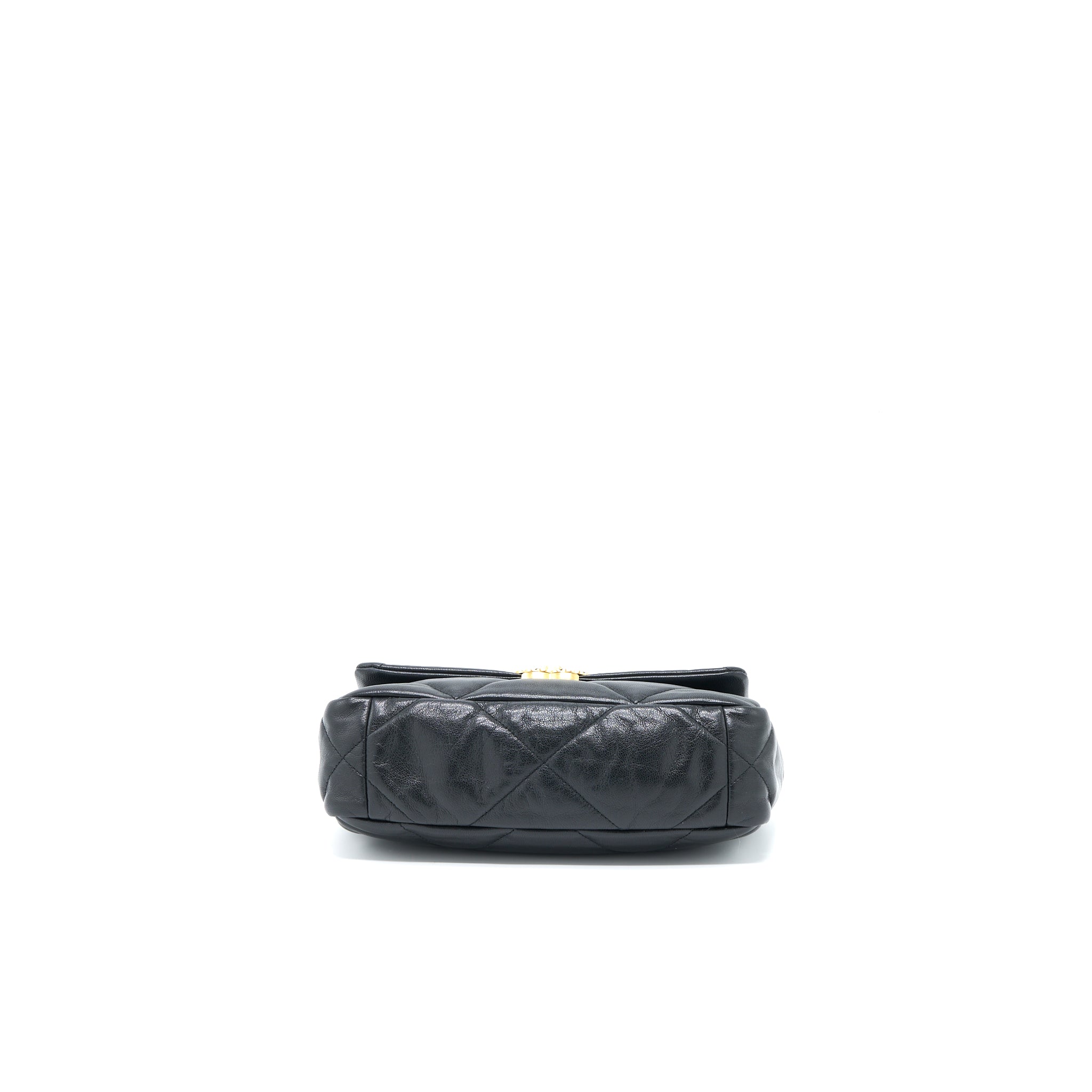 CHANEL SMALL 19 BAG GOATSKIN BLACK GHW
