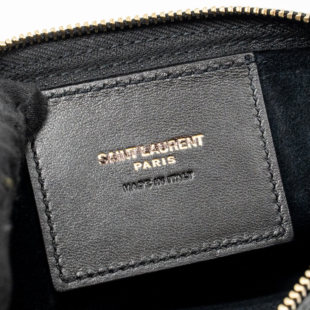 SAINT LAURENT/YSL SUZANNE HOBO BAG CALFSKIN BLACK GHW