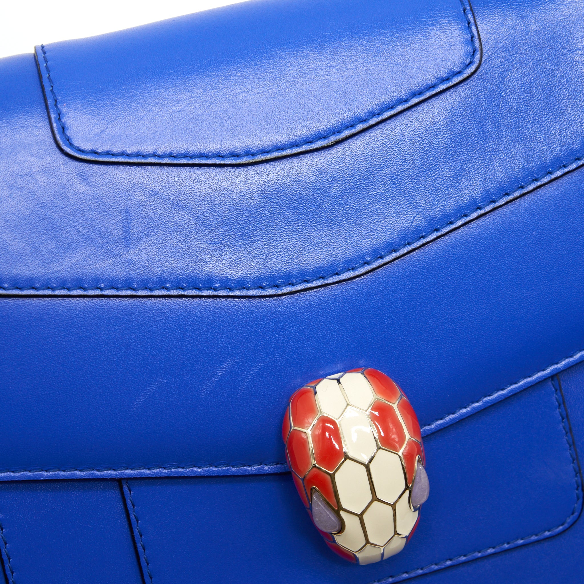 BVLGARI SERPENTI FOREVER CHAIN BAG BLUE