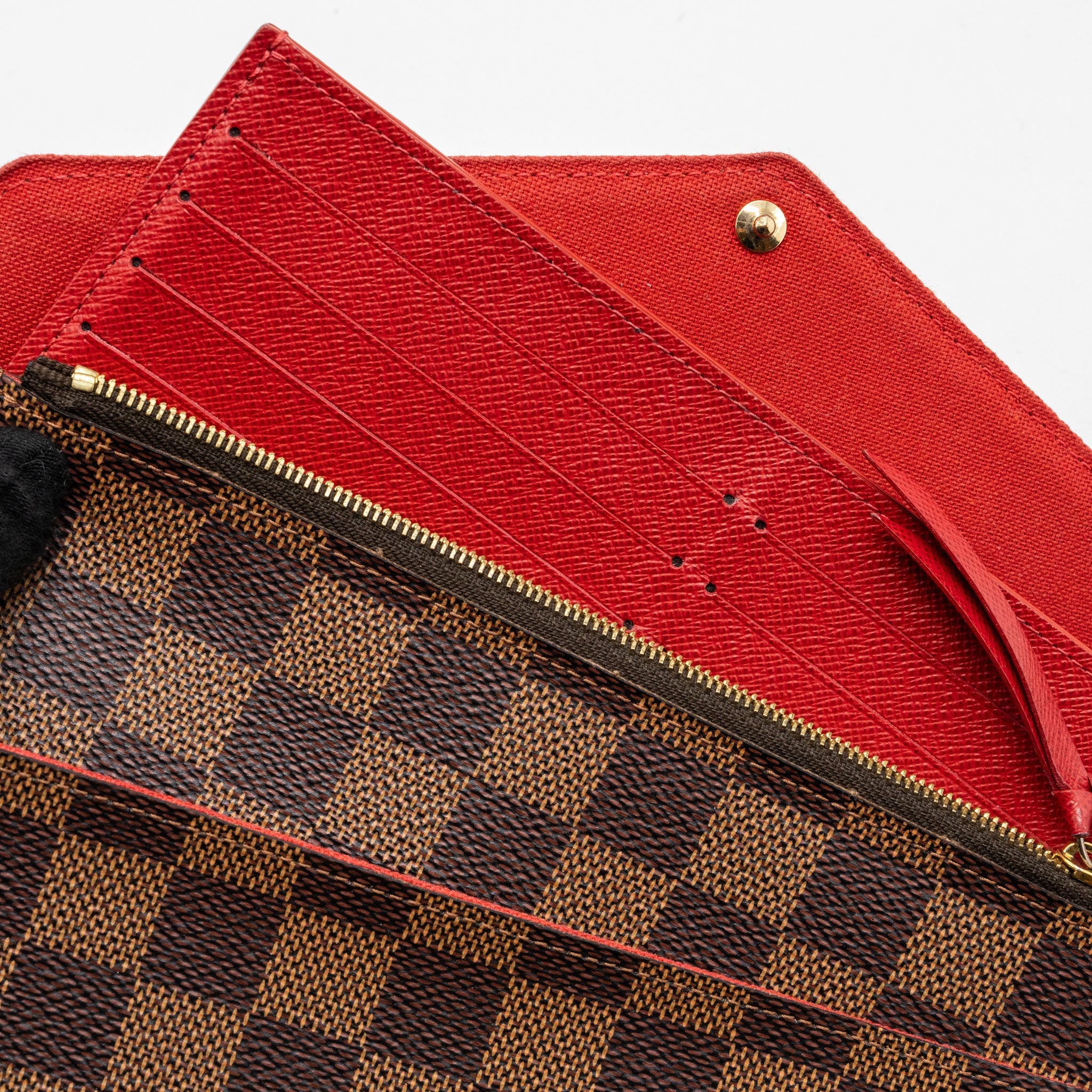LOUIS VUITTON FELICIE POCHETTE DAMIER EBÈNE CANVAS GHW