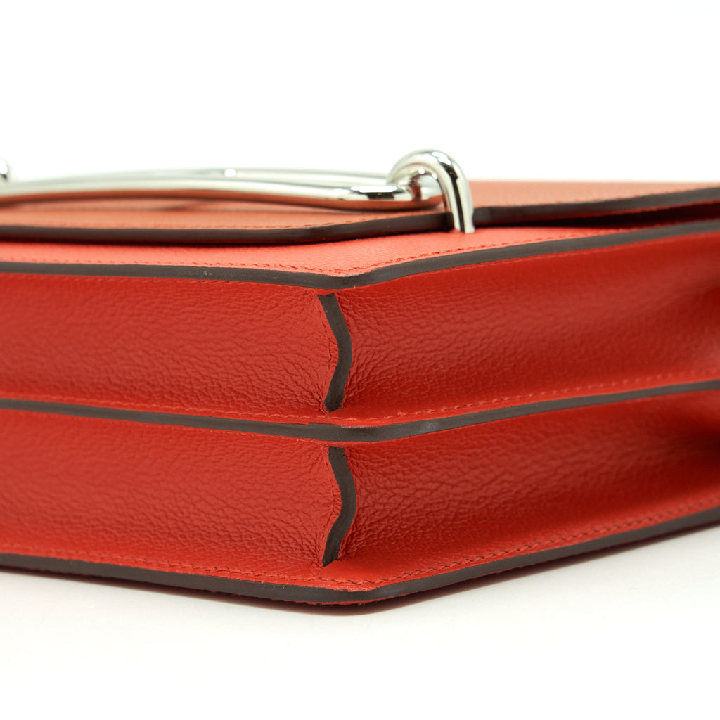 HERMES MINI ROULIS EVERCOLOR BICOLOR CAPUCINE/TERRE BATTUE SHW