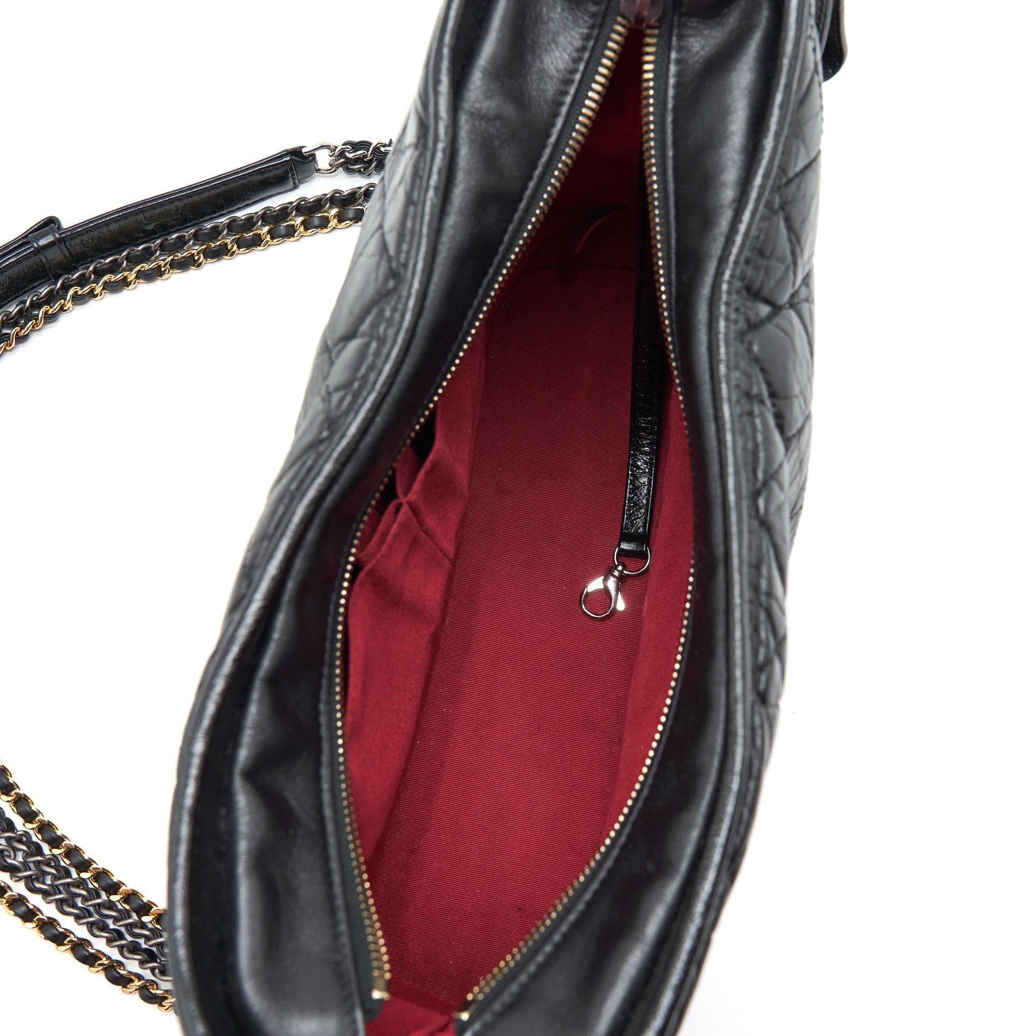 CHANEL MEDIUM GABRIELLE BAG CALFSKIN BLACK WITH MULTICOLOUR HARDWARE