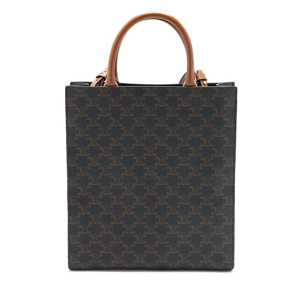 CELINE VERTICAL CABAS TRIOMPHE CANVAS GHW