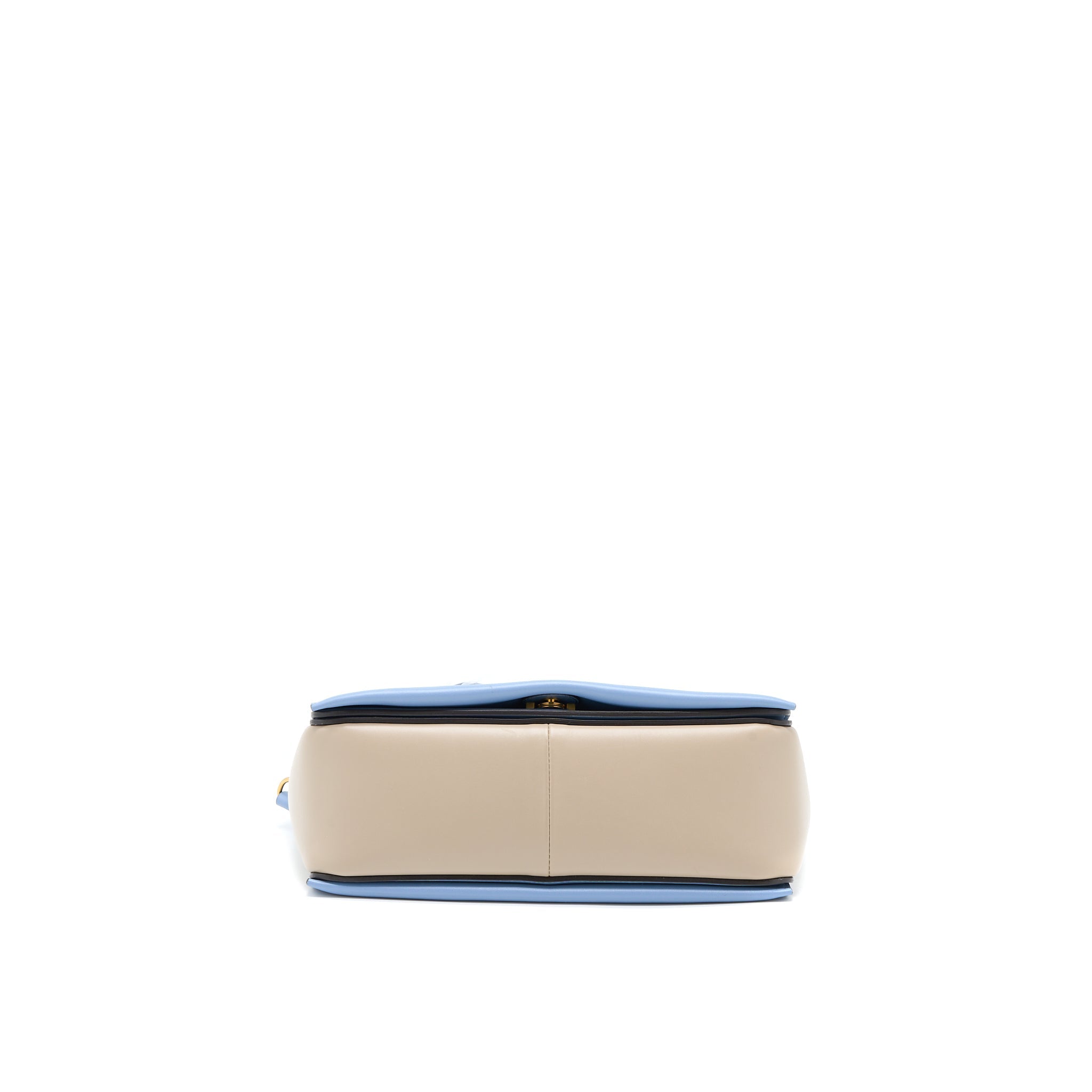 CELINE MEDIUM FRAME BAG MULTICOLOUR BLUE/LIGHT TAUPE GHW