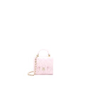 CHANEL TOP HANDLE MINI FLAP BAG WITH CHAIN LAMBSKIN LIGHT PINK LGHW
