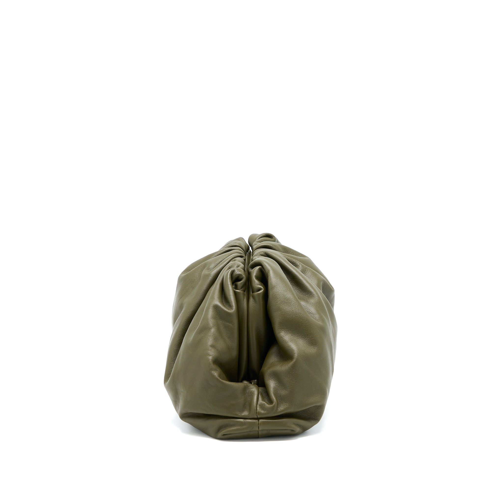BOTTEGA VENETA CLUTCH CALFSKIN DARK GREEN GHW