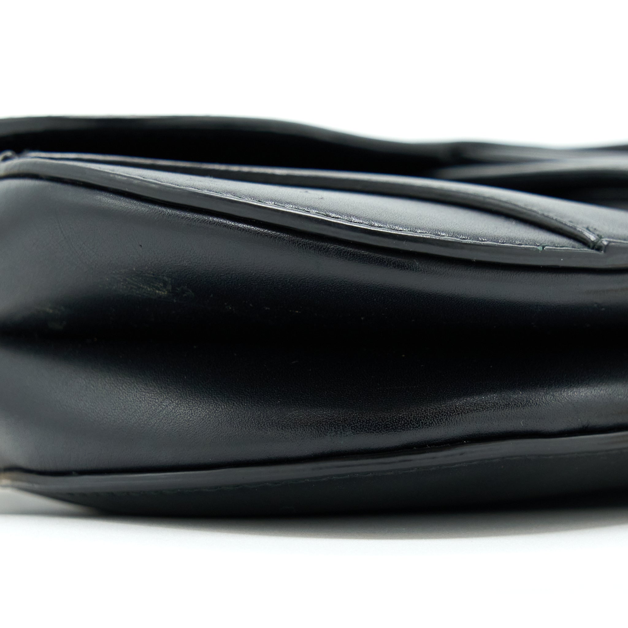 DIOR SMALL SADDLE BAG CALFSKIN BLACK GHW