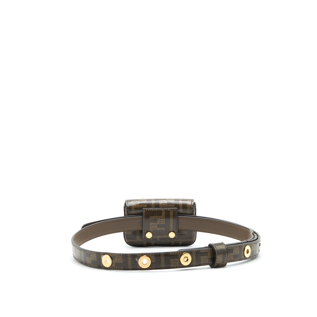 FENDI ICONIC CANVAS BELT WITH MINI BAG