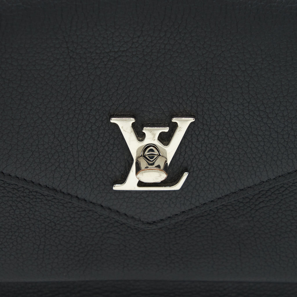 LOUIS VUITTON MYLOCKME CHAIN POCHETTE CALFSKIN BLACK SHW