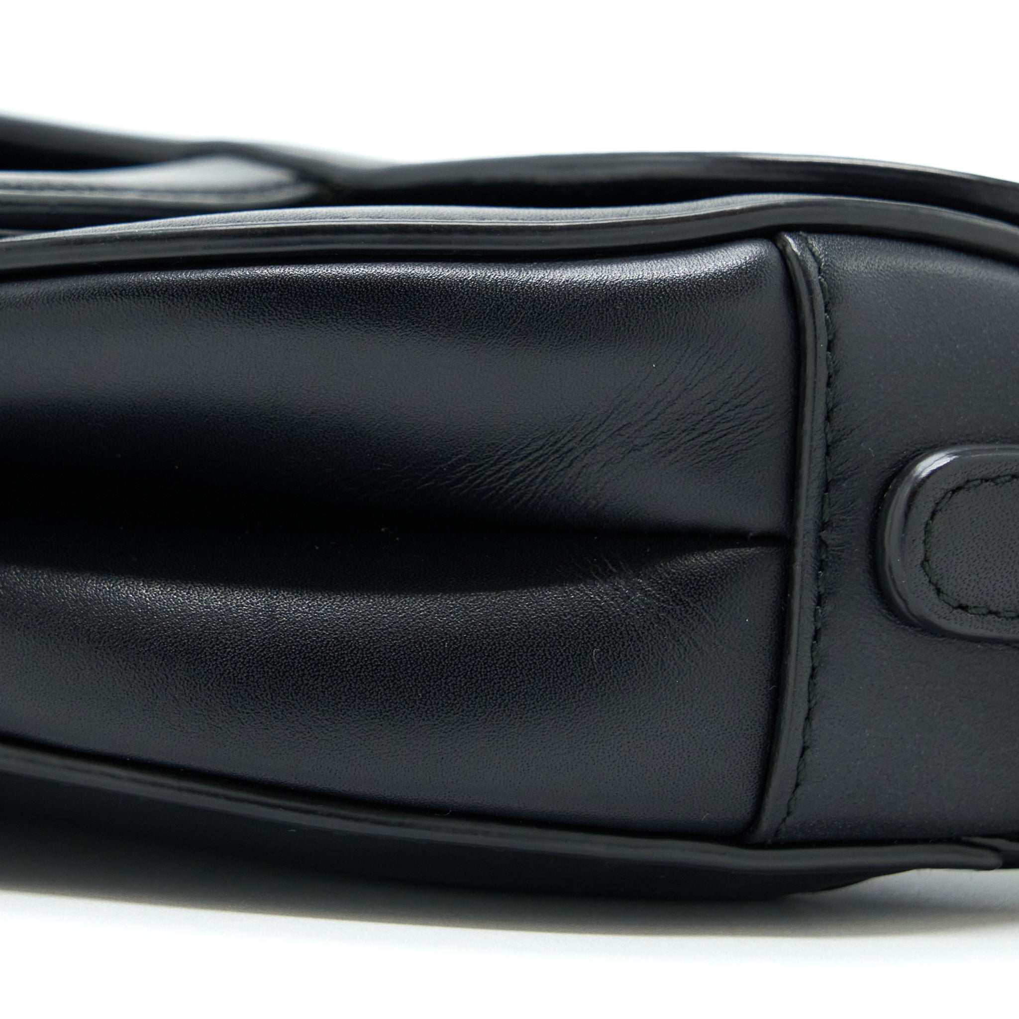 DIOR SMALL SADDLE BAG CALFSKIN BLACK GHW