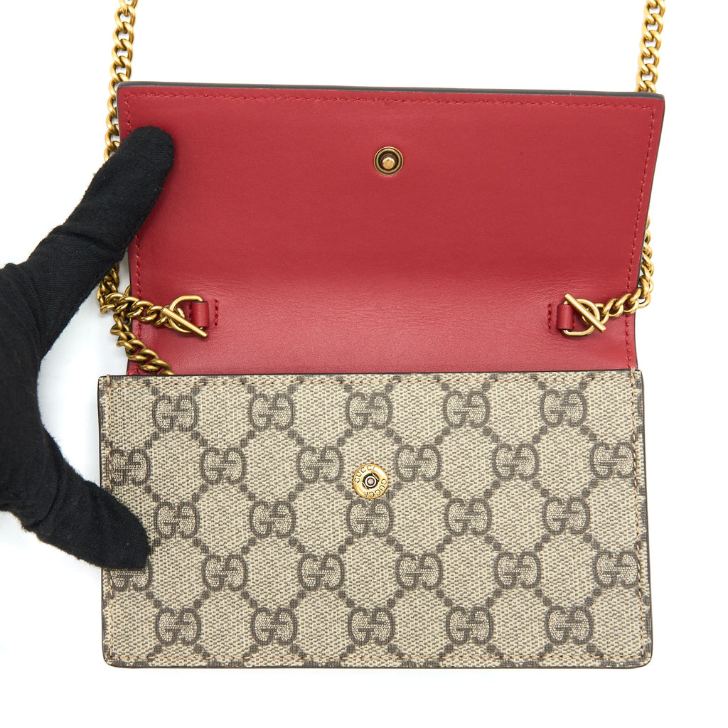 GUCCI SUPREME MINI BAG CHERRIES GG SUPREME CANVAS GHW