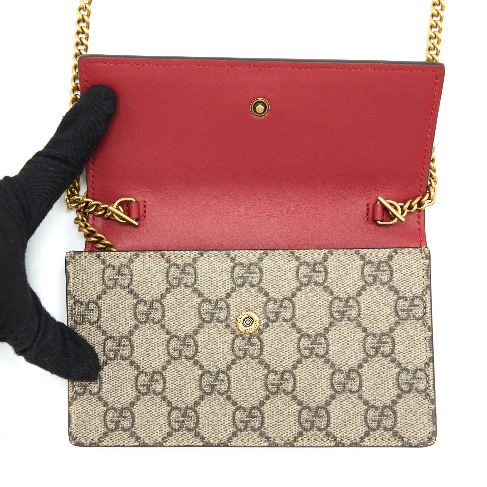GUCCI SUPREME MINI BAG CHERRIES GG SUPREME CANVAS GHW