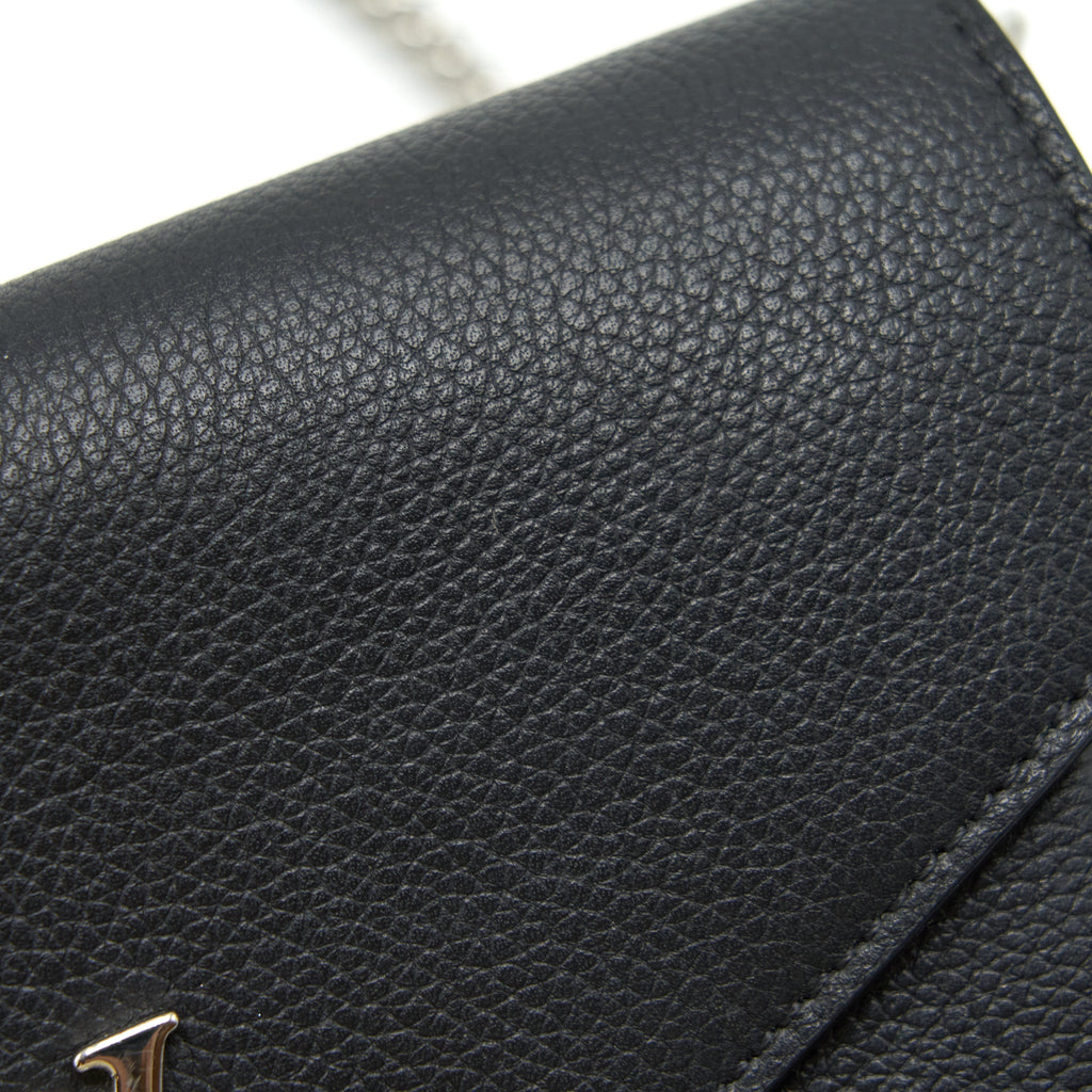 LOUIS VUITTON MYLOCKME CHAIN POCHETTE CALFSKIN BLACK SHW