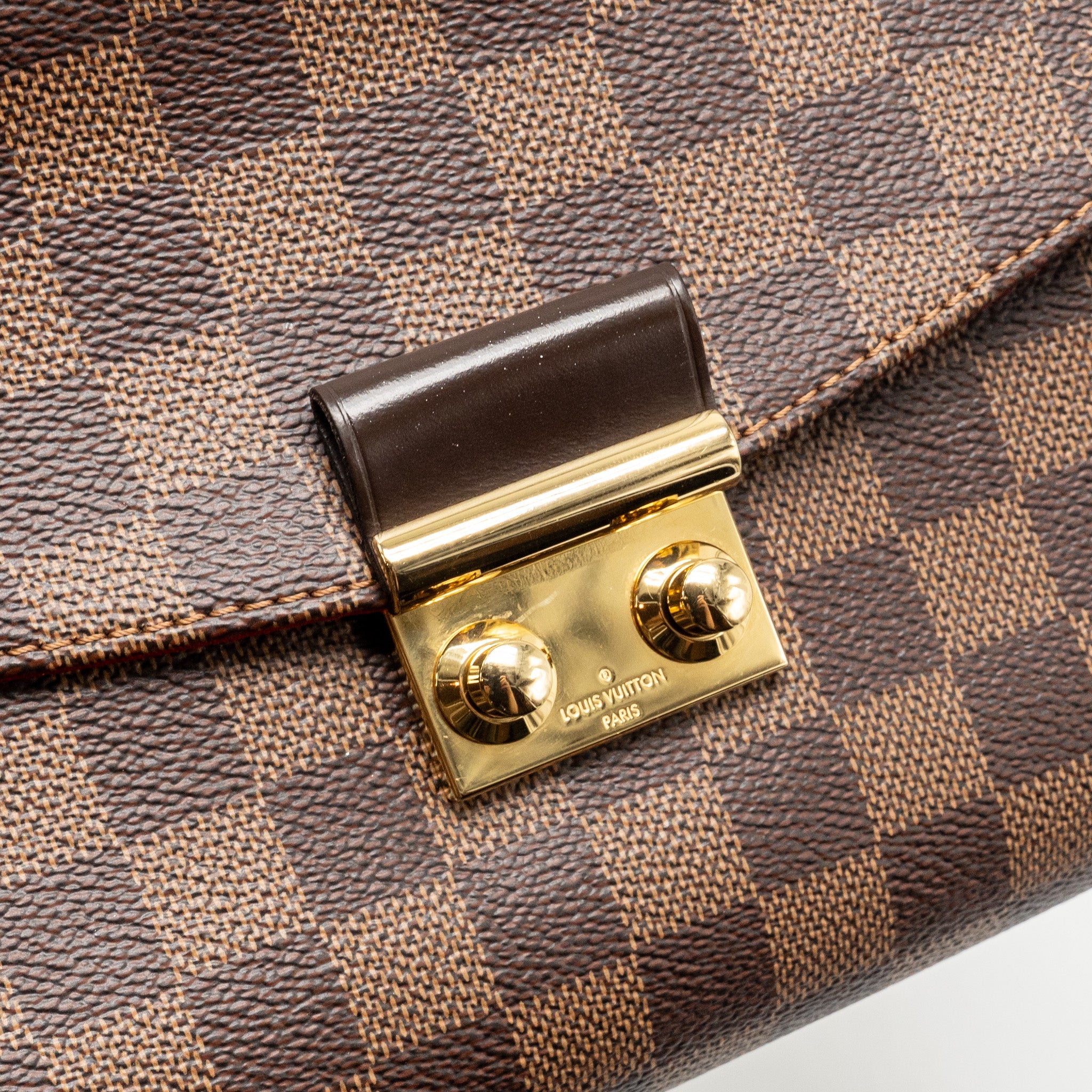 LOUIS VUITTON CROISETTE DAMIER EBENE CANVAS GHW
