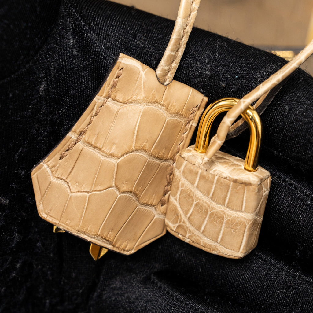 HERMES BIRKIN 30 MATTE CROCODILE POROSUS CHAI GHW