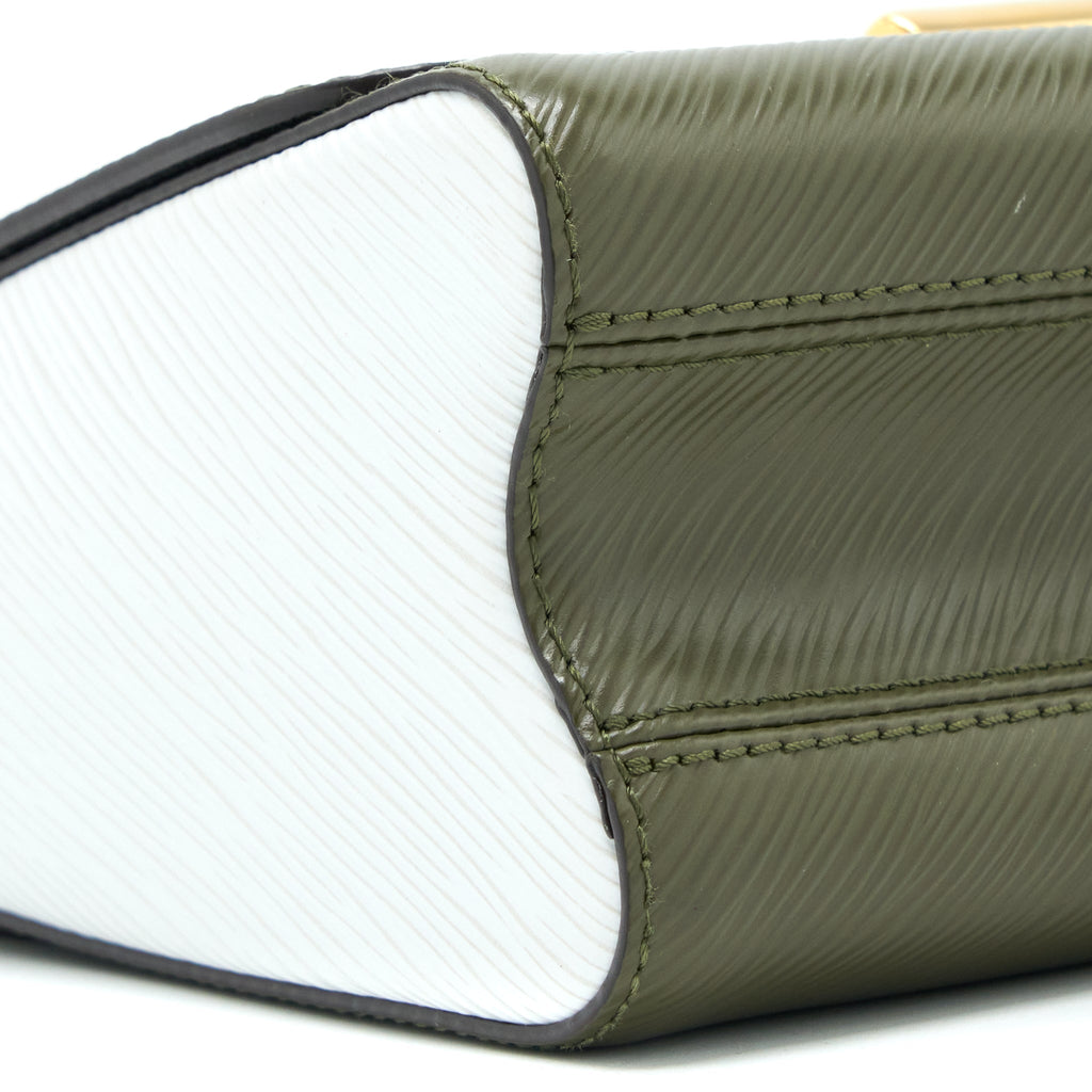 LOUIS VUITTON TWIST BAG MM EPI GREEN/WHITE GHW