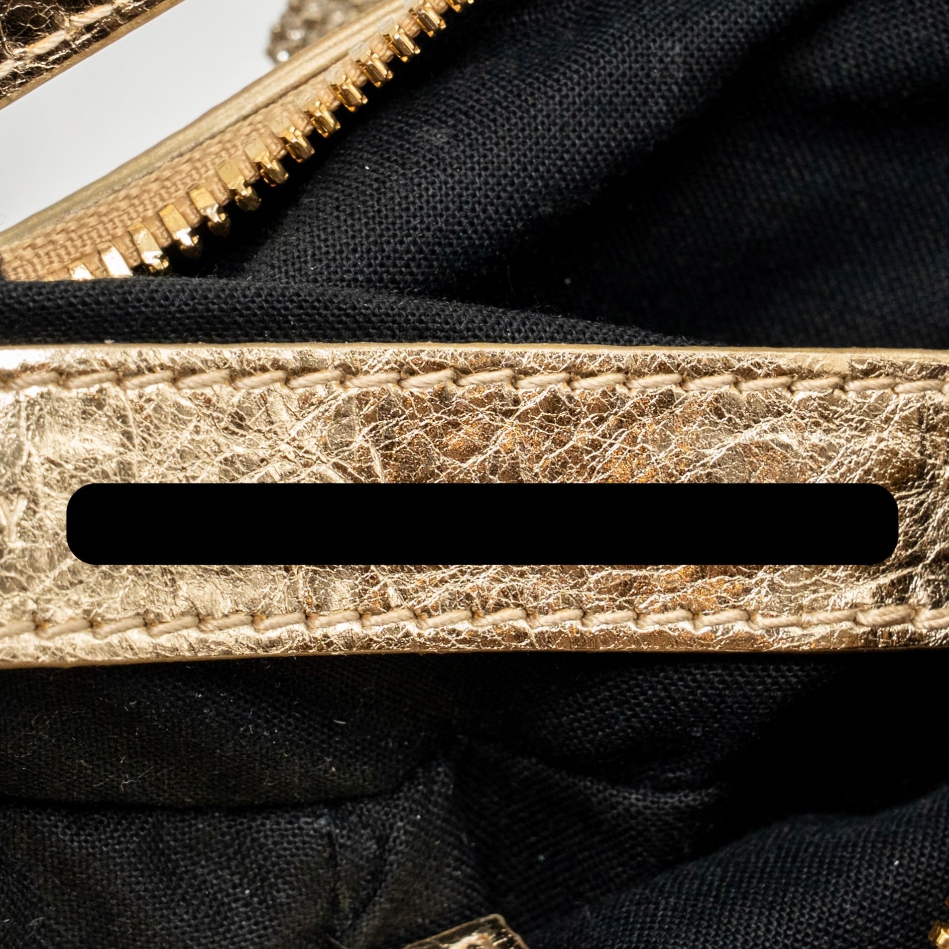 BALENCIAGA LE CAGOLE XS SHOULDER BAG ARENA CRACKED LAMBSKIN GOLD GHW
