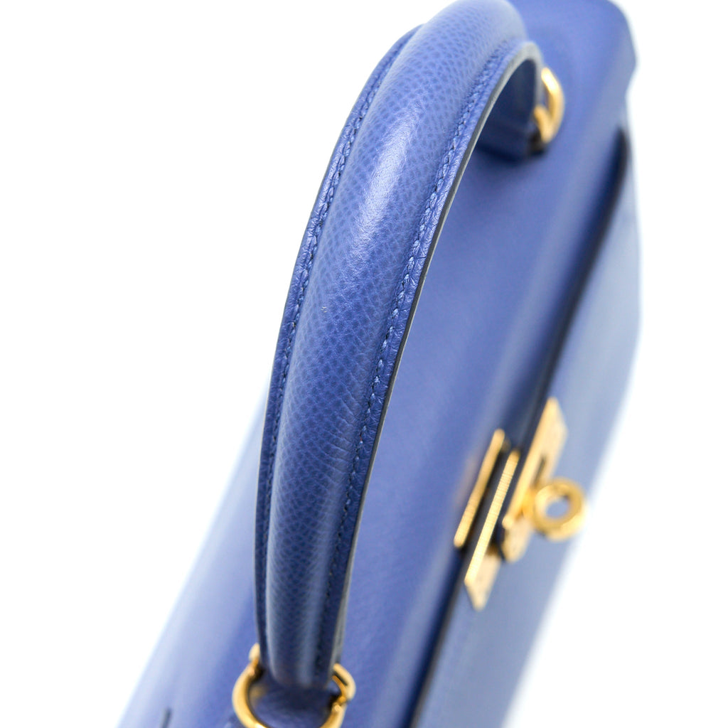 HERMES KELLY 25 EPSOM BLUE AGATE GHW