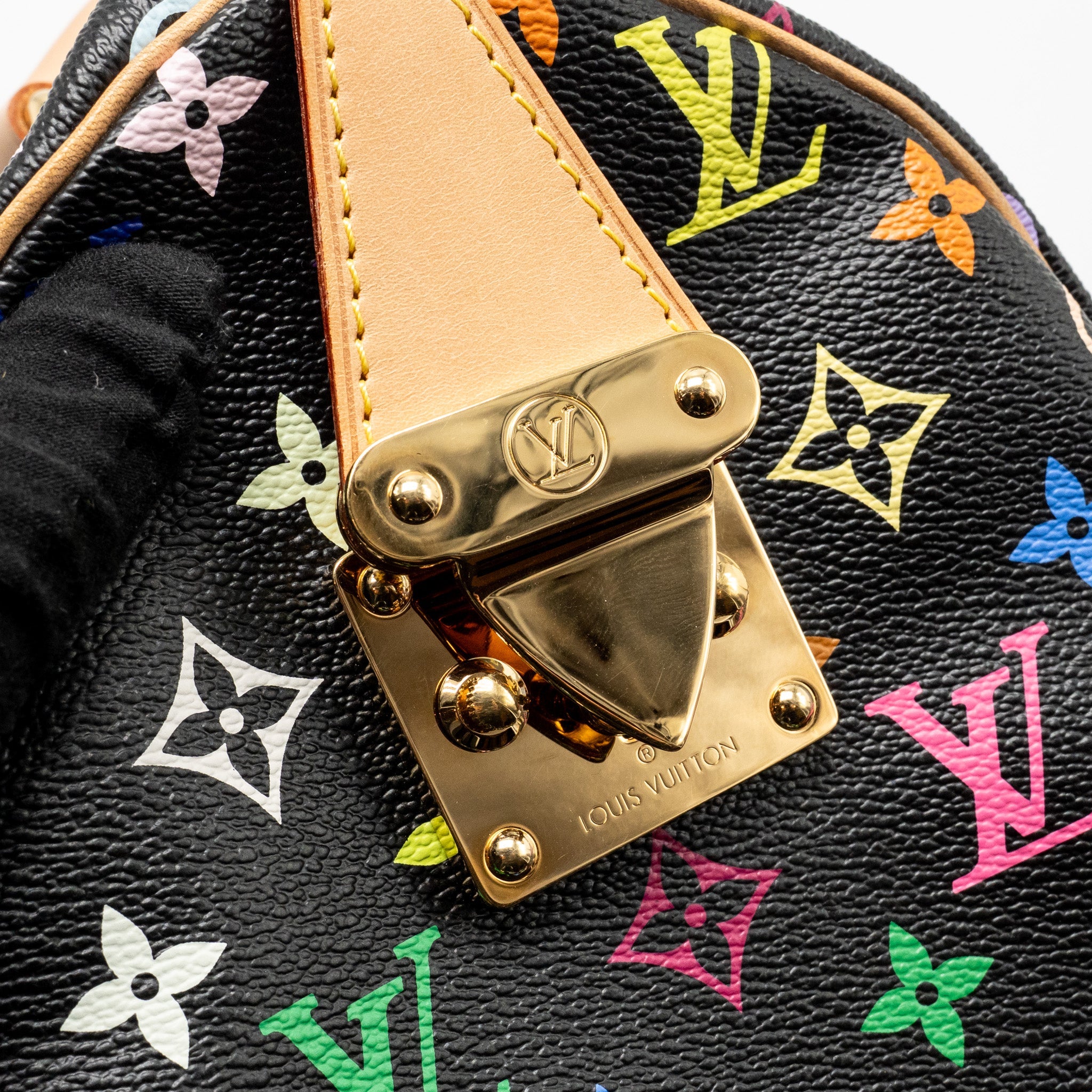 LOUIS VUITTON X TAKASHI MURAKAMI SPEEDY 30 LIMITED EDITION MULTICOLOURED MONOGRAM CANVAS BLACK GHW