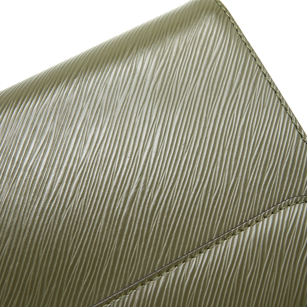 LOUIS VUITTON TWIST BAG MM EPI GREEN/WHITE GHW