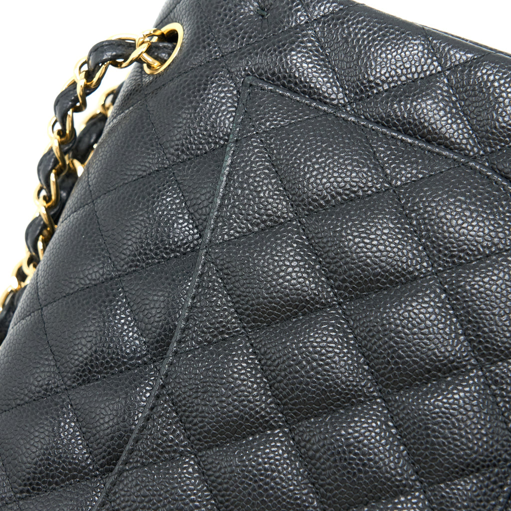 CHANEL CLASSIC JUMBO DOUBLE FLAP BAG CAVIAR BLACK GHW