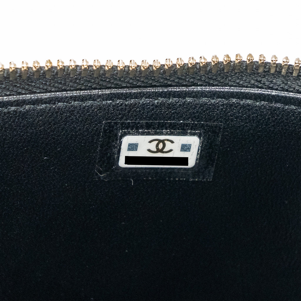 CHANEL TOP HANDLE LONG VANITY WITH CHAIN LAMBSKIN BLACK LGHW(MICROCHIP)