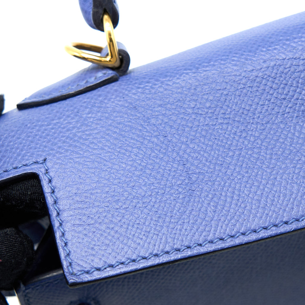 HERMES KELLY 25 EPSOM BLUE AGATE GHW