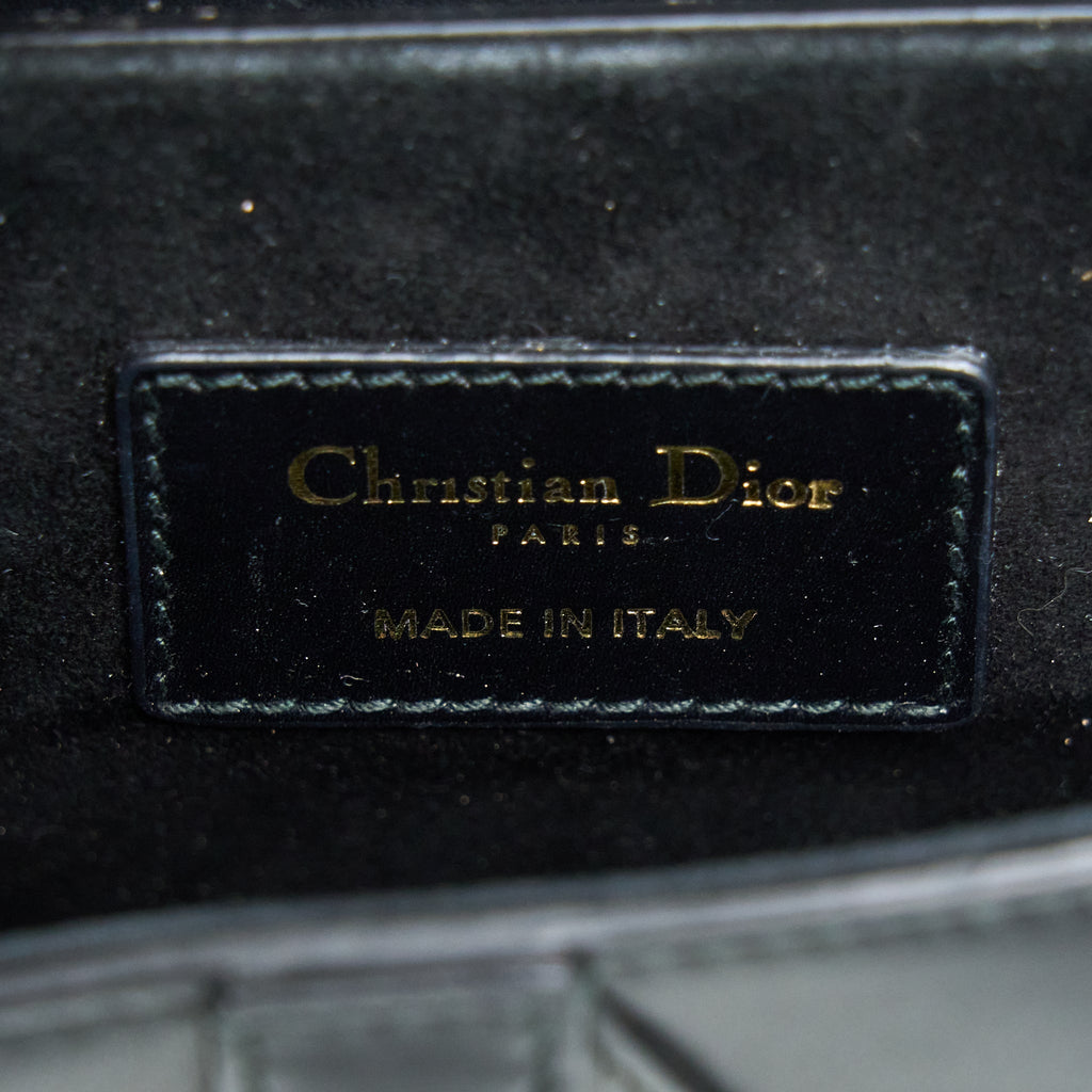 DIOR SMALL SADDLE BAG CALFSKIN BLACK GHW