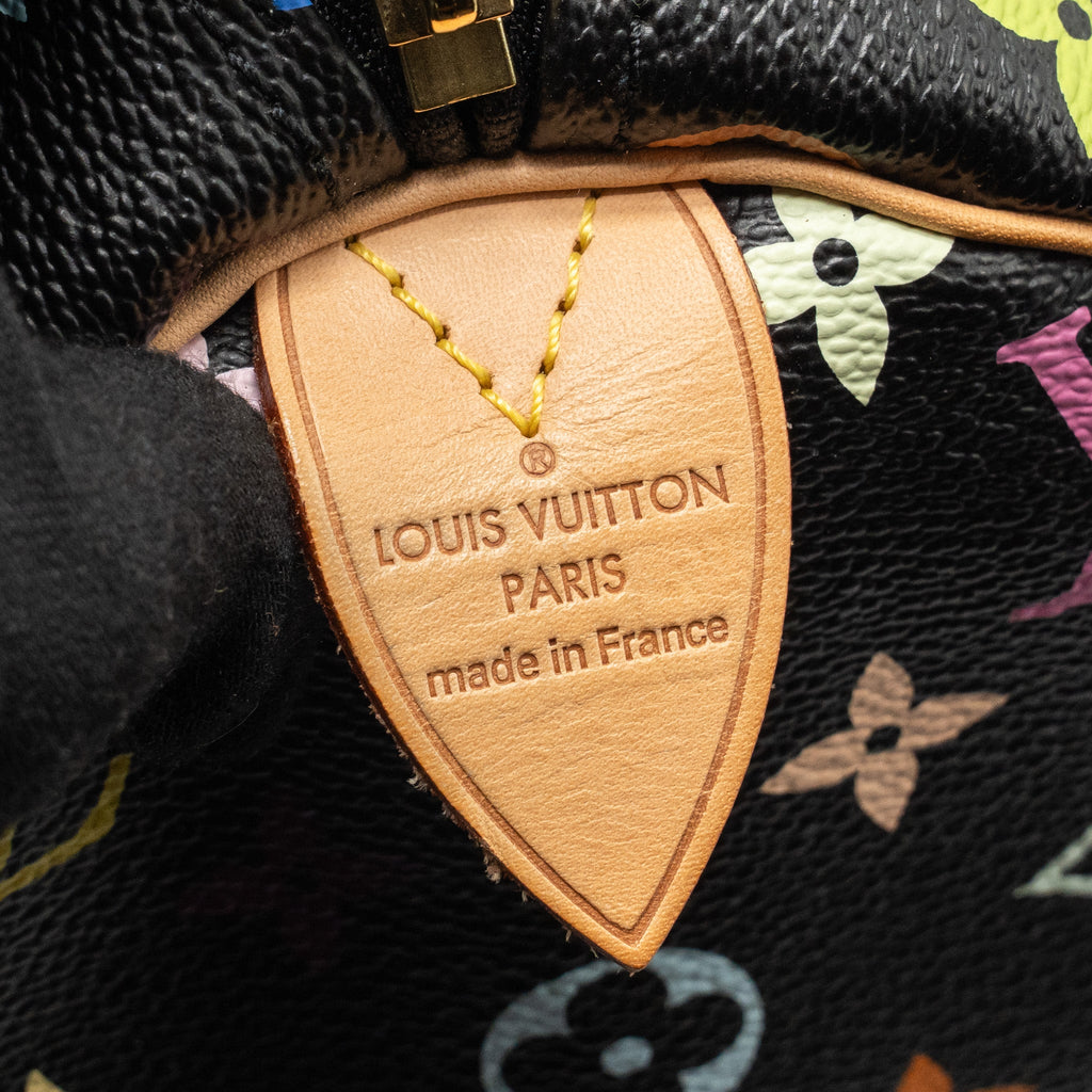 LOUIS VUITTON X TAKASHI MURAKAMI SPEEDY 30 LIMITED EDITION MULTICOLOURED MONOGRAM CANVAS BLACK GHW