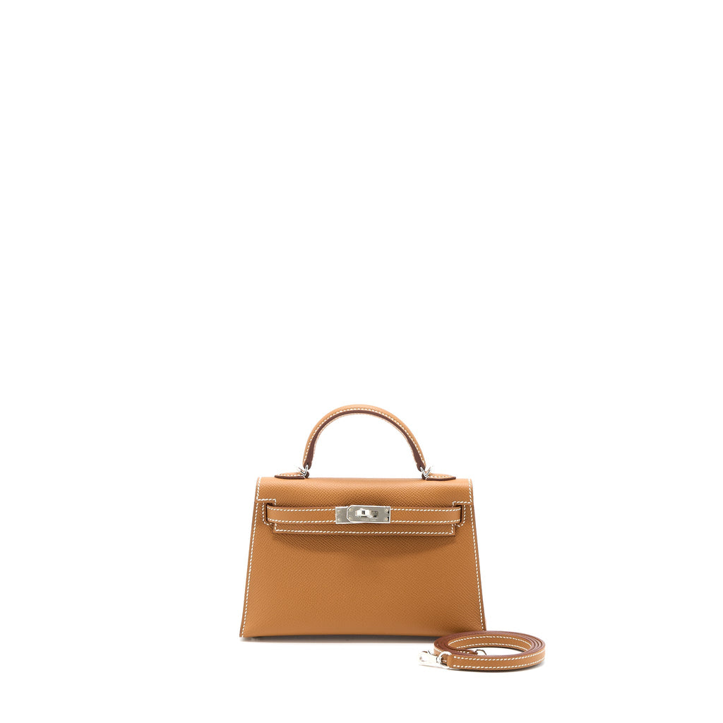 HERMES MINI KELLY II EPSOM GOLD SHW