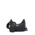 PRADA REEDITION 2005 RE NYLON BAG BLACK SHW(CHAIN HANDLE MISSING）