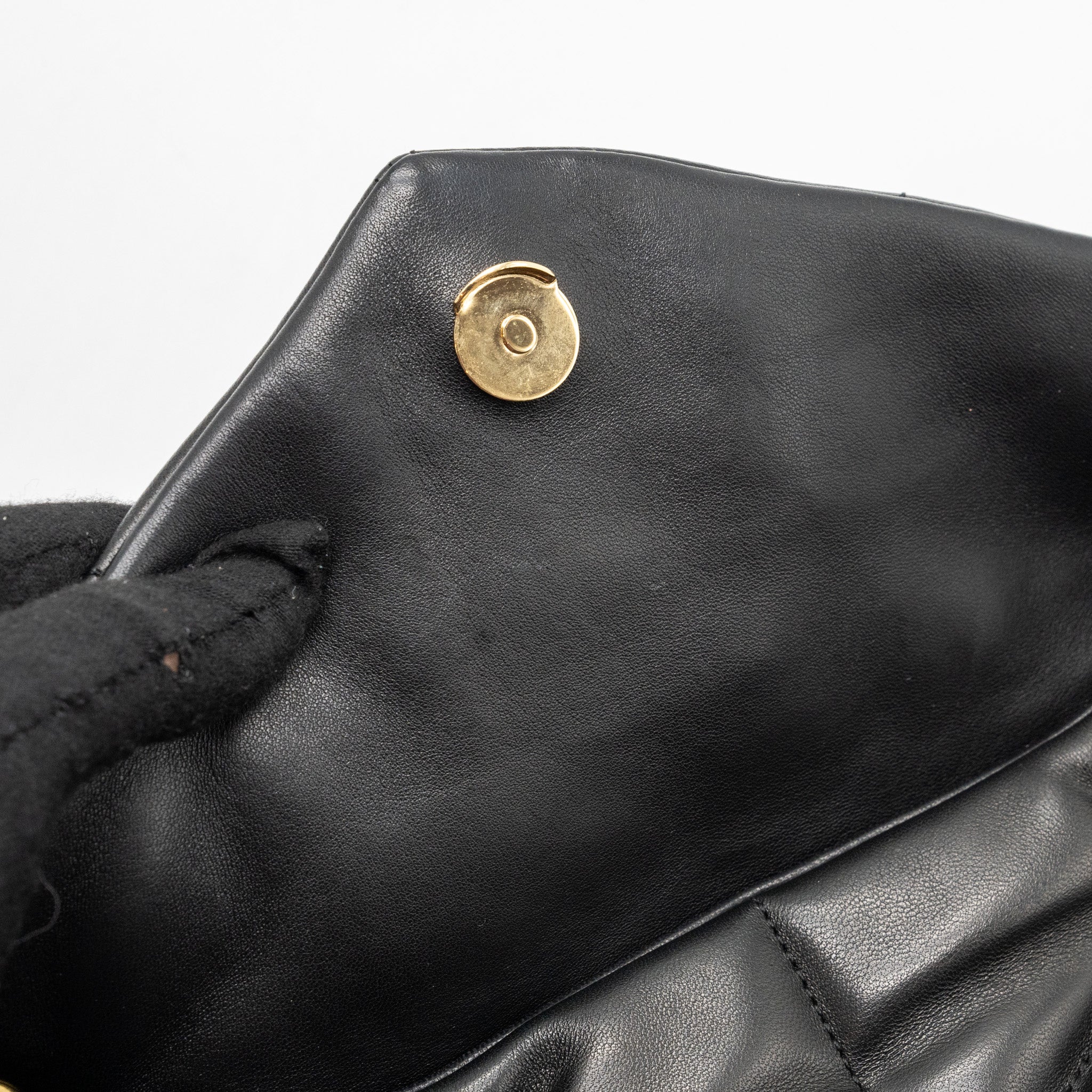 SAINT LAURENT/YSL SMALL PUFFER BAG NAPPA BLACK MULTICOLOUR HARDWARE