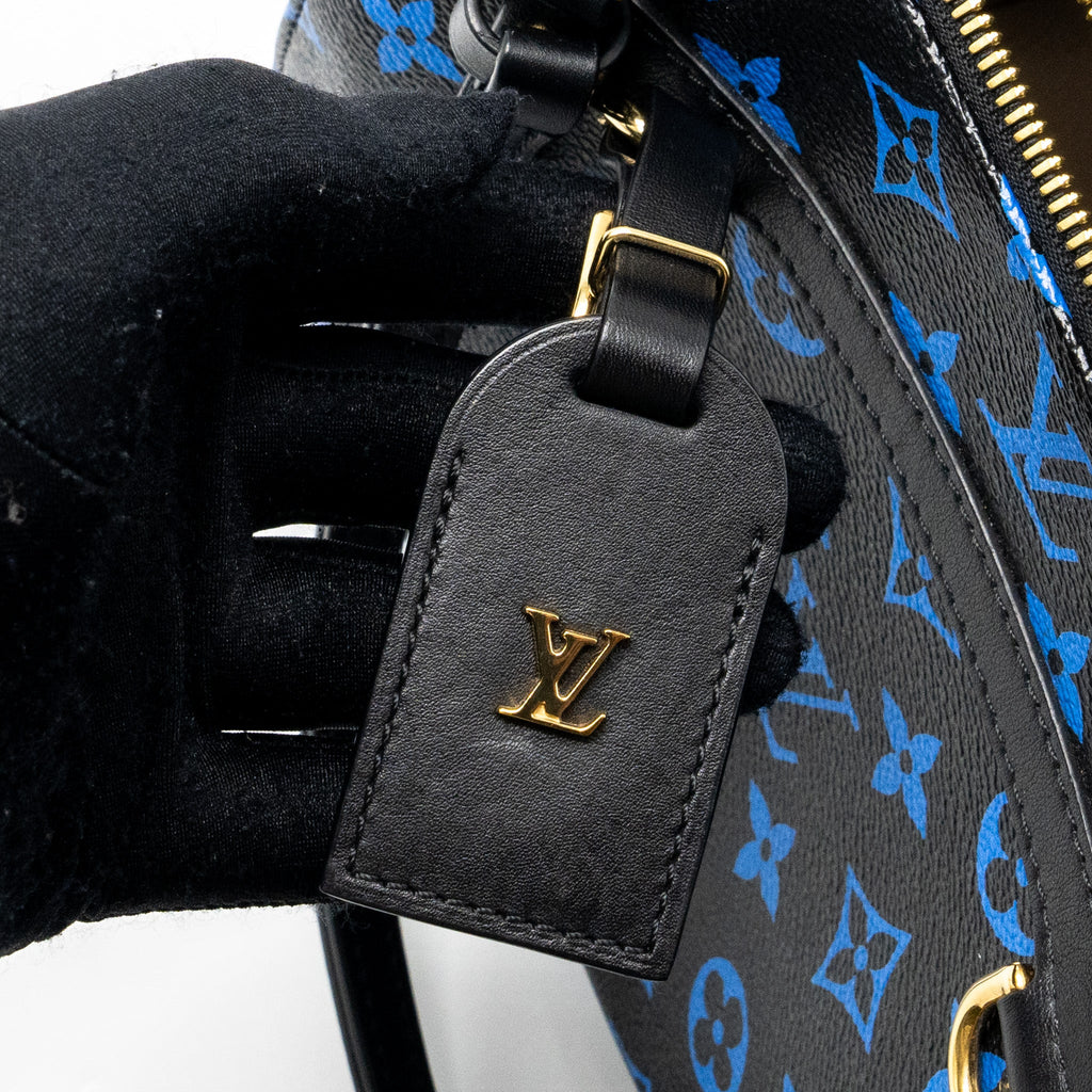 LOUIS VUITTON SPEEDY AMAZON COLOURED MONOGRAM CANVAS BLUE/BLACK GHW
