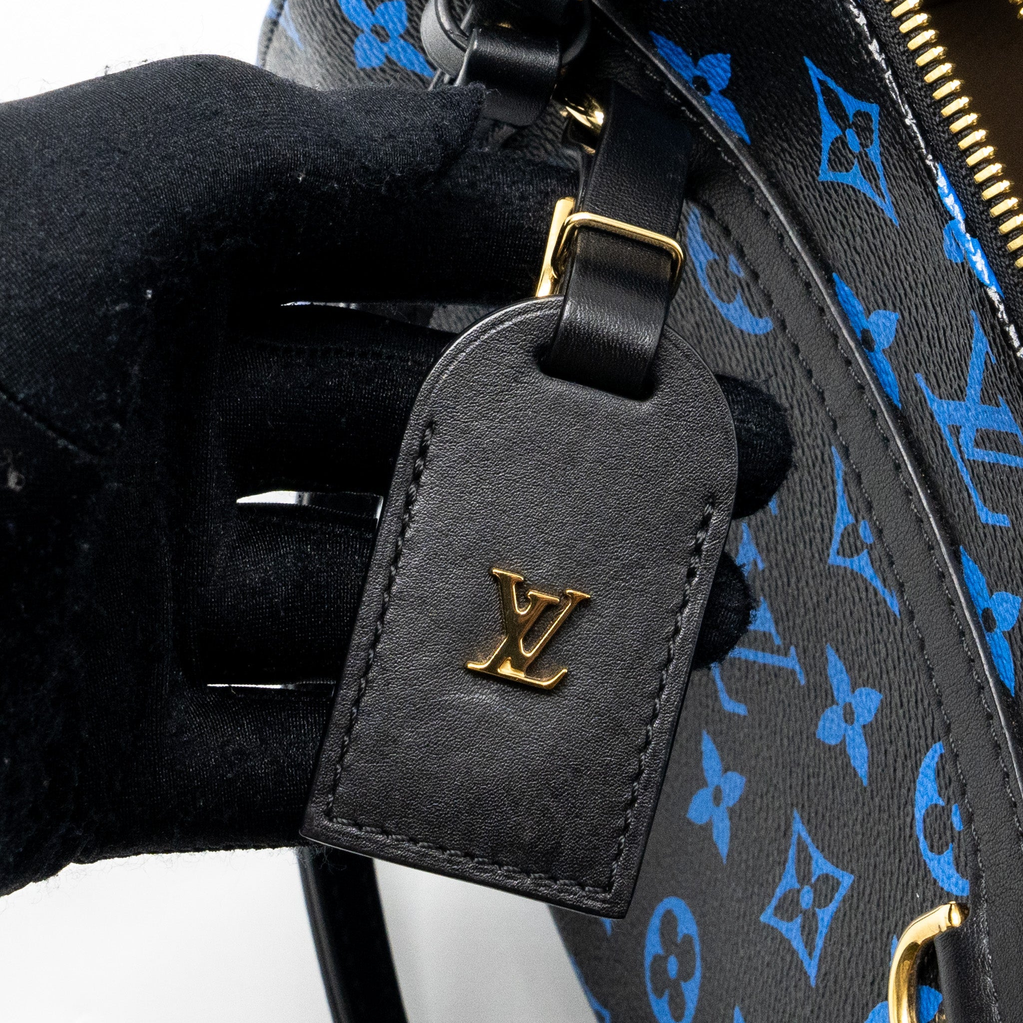 LOUIS VUITTON SPEEDY AMAZON COLOURED MONOGRAM CANVAS BLUE/BLACK GHW
