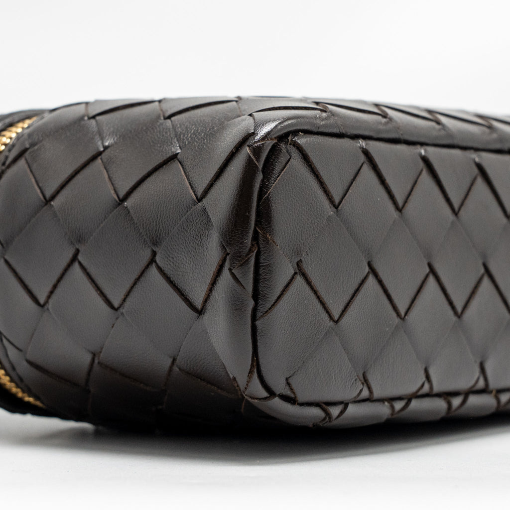 BOTTEGA VENETA BANG BANG VANITY CASE WITH STRAP INTRECCIATO LEATHER FONDANT GHW