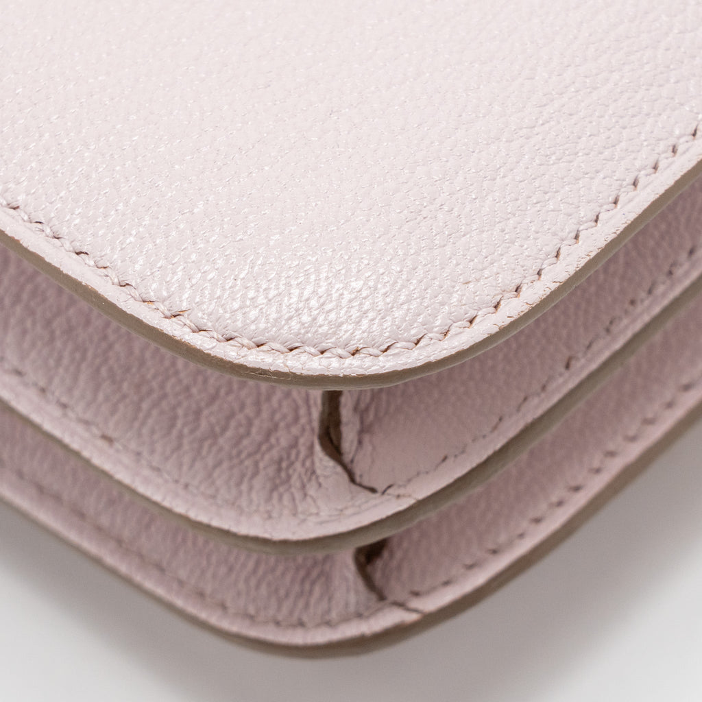 HERMES MINI CONSTANCE CHÈVRE MYSORE MAUVE PALE RGHW