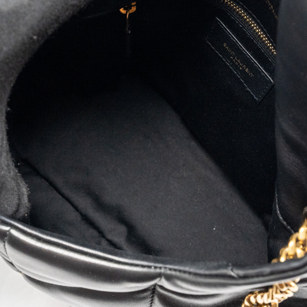 SAINT LAURENT/YSL SMALL PUFFER BAG NAPPA BLACK MULTICOLOUR HARDWARE