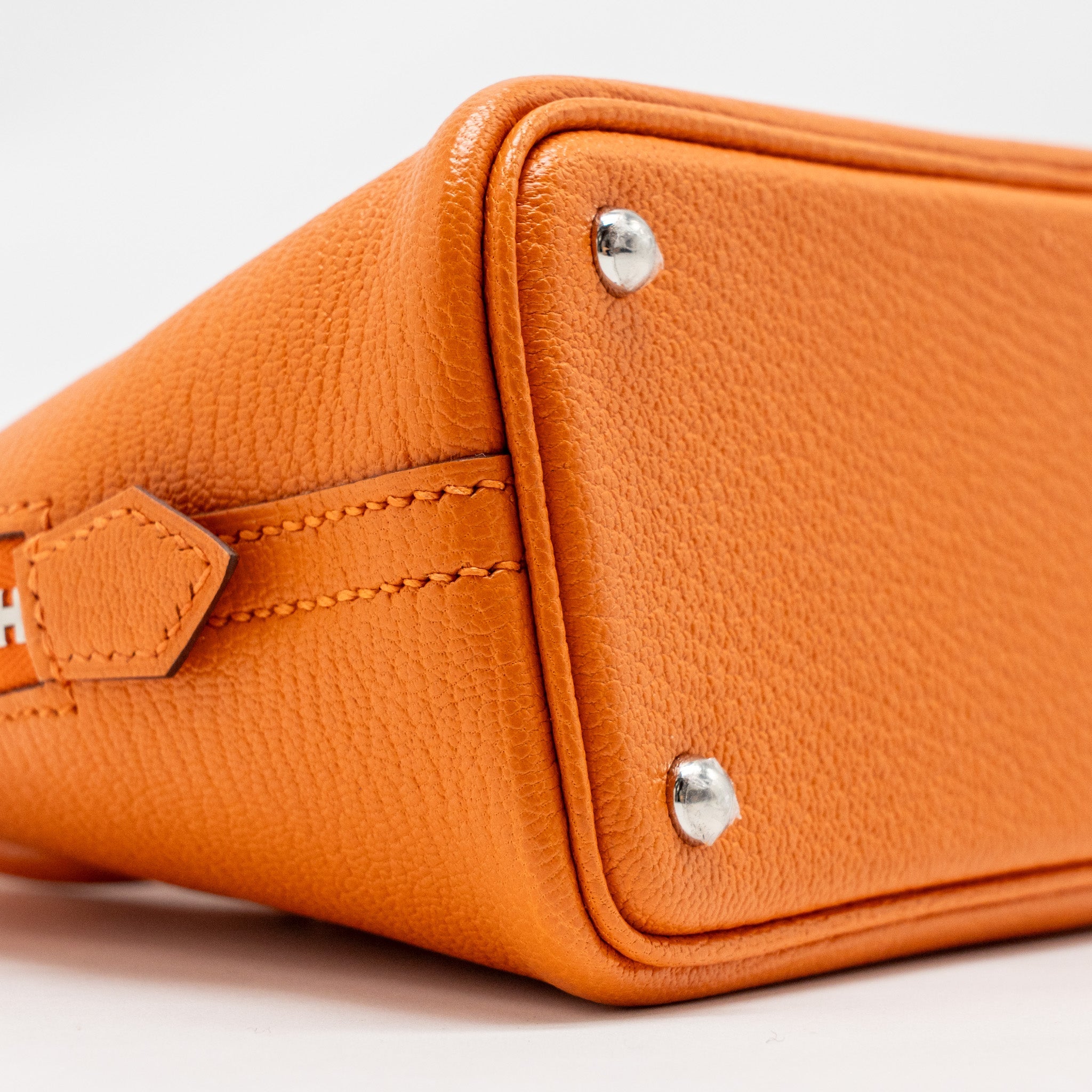 HERMES MINI BOLIDE CHÈVRE MYSORE ORANGE SHW