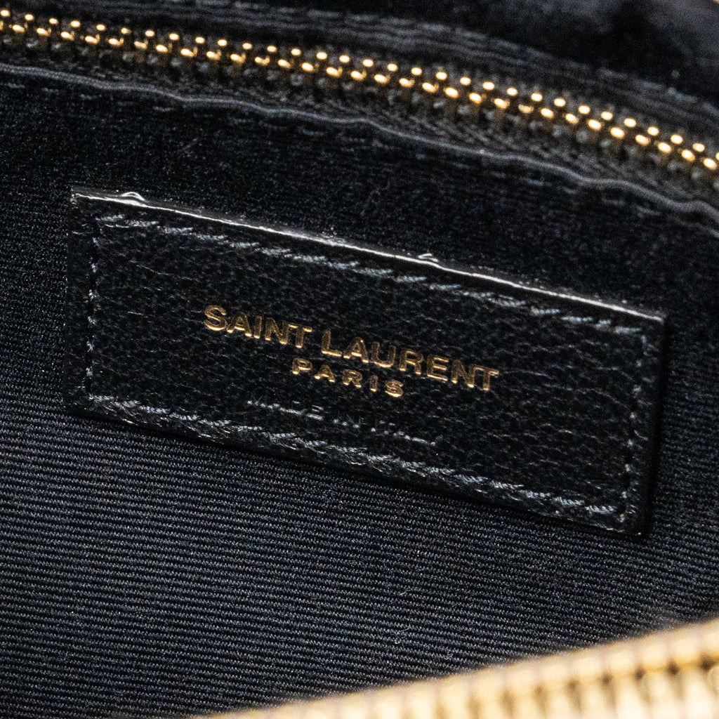 SAINT LAURENT MEDIUM LOULOU SHOULDER BAG BEIGE GHW