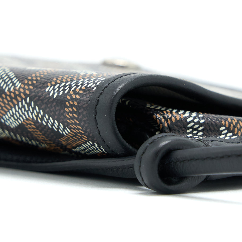 GOYARD PLUMET POCKET WALLET CANVAS BLACK SHW