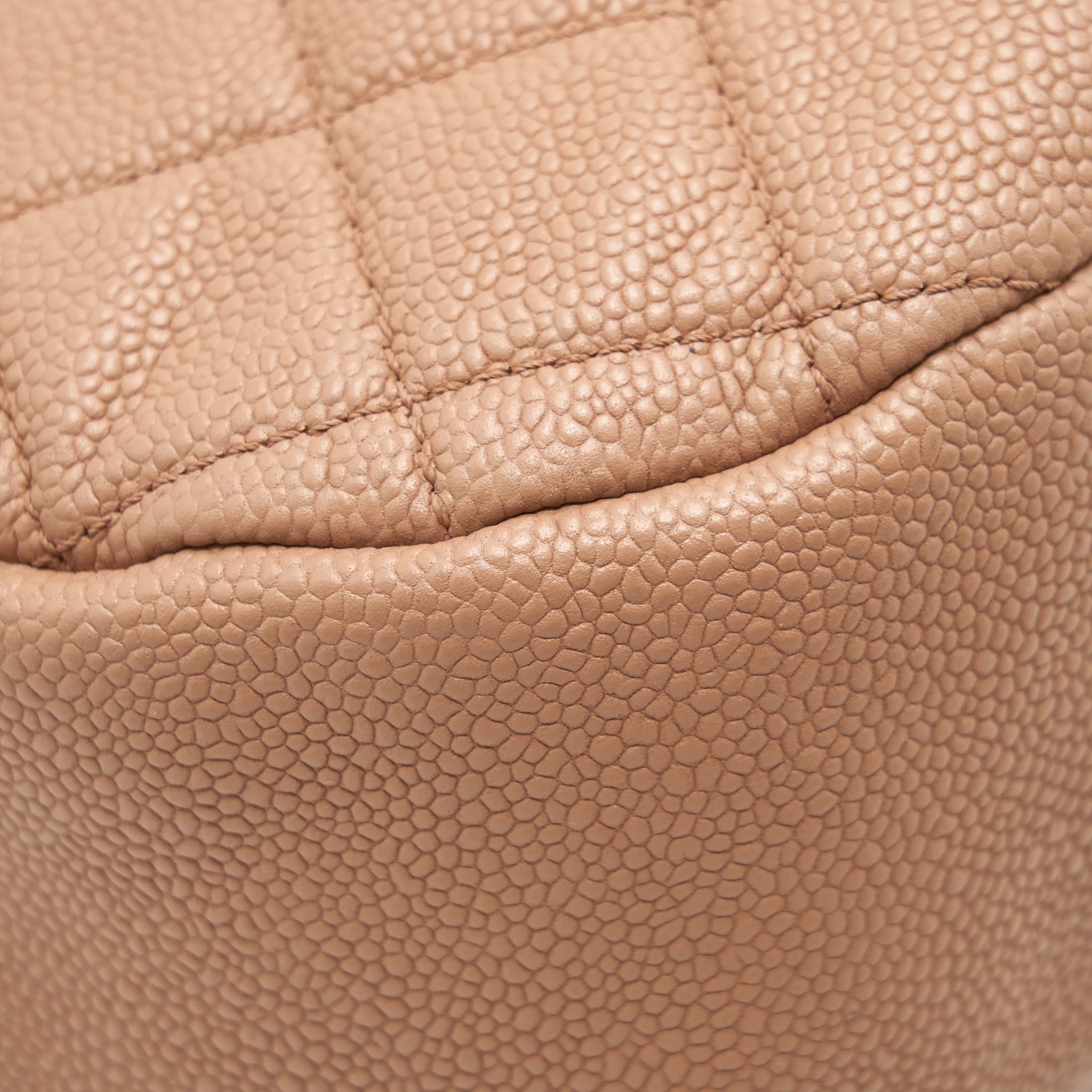 CHANEL ROUND FLAP BAG CAVIAR DARK BEIGE GHW