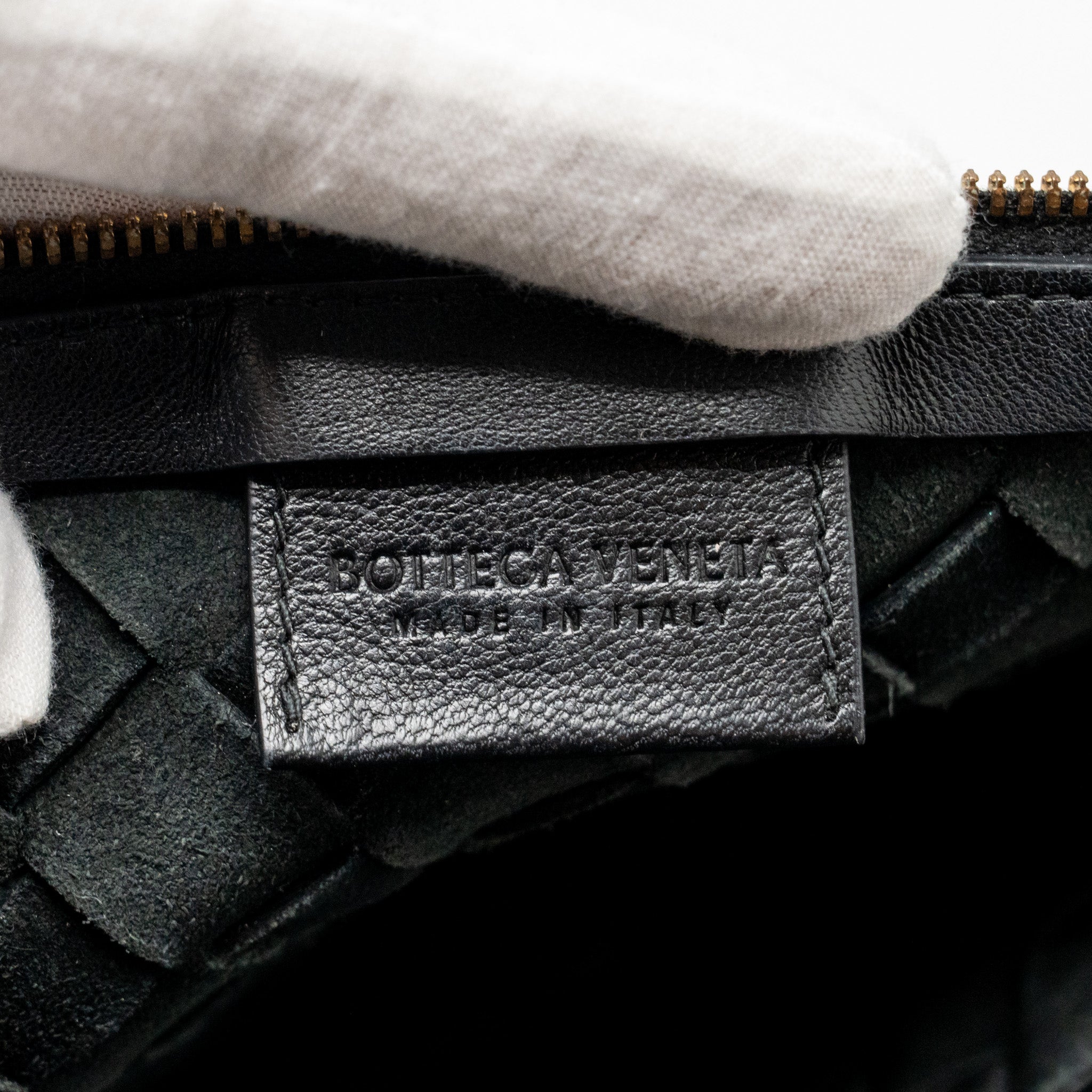BOTTEGA VENETA MINI TURN POUCH LAMBSKIN BLACK GHW
