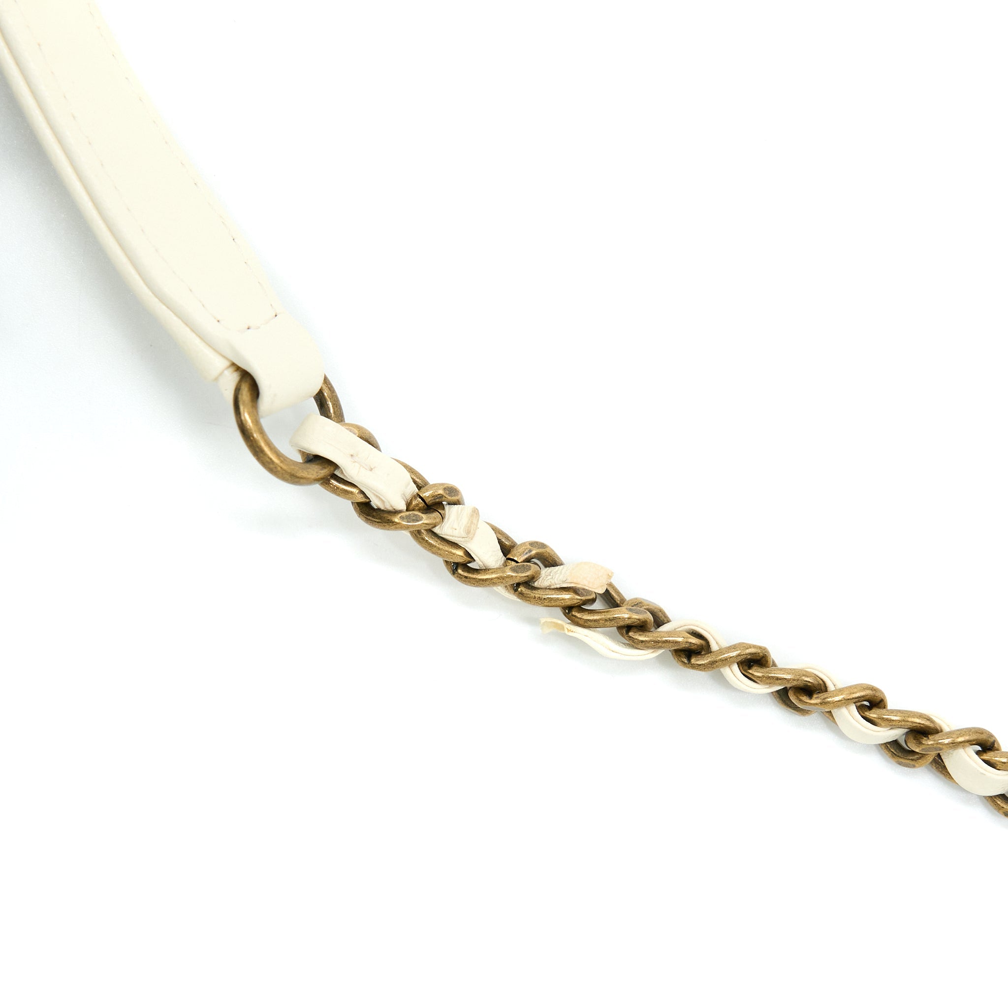 CHANEL ENVELOP CHEVRON FLAP BAG WHITE WITH RUTHENIUM GOLD HARDWARE