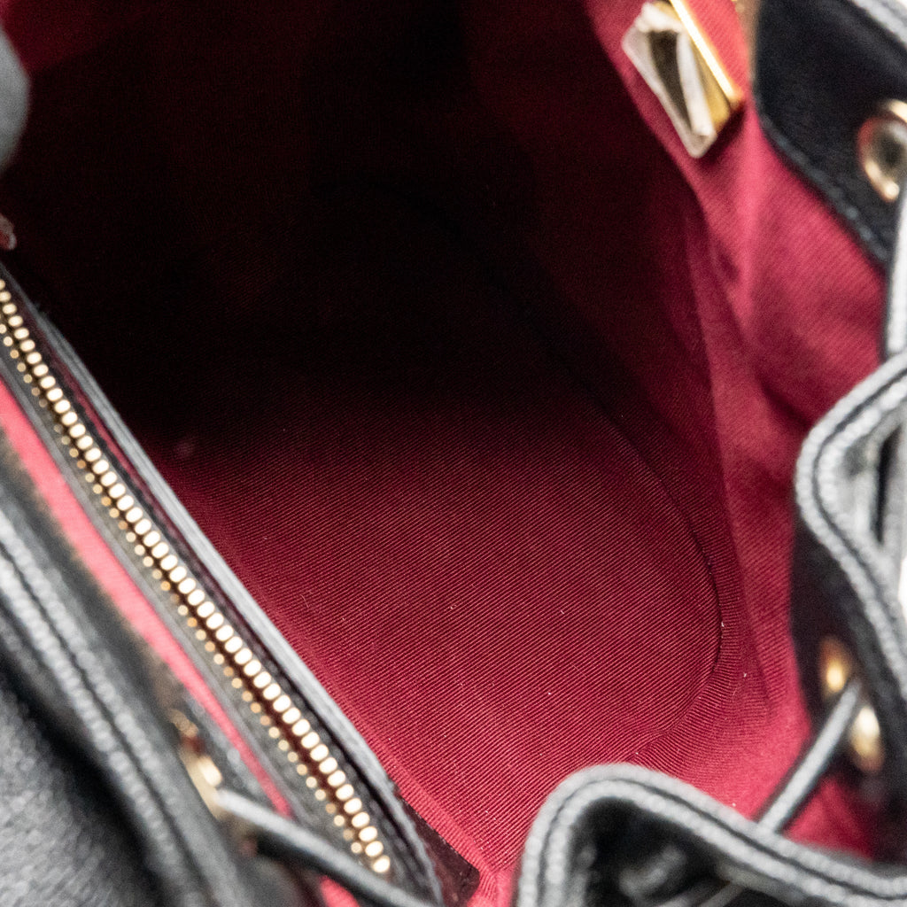 CHANEL QUILTED MINI BACKPACK CAVIAR BLACK LGHW (MICROCHIP)