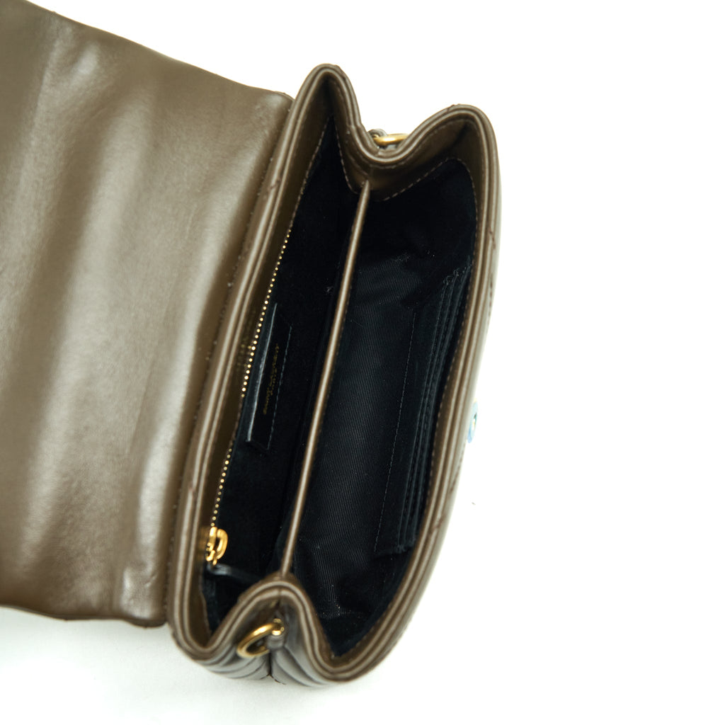 SAINT LAURENT/ YSL LOU LOU BAG BROWN GHW