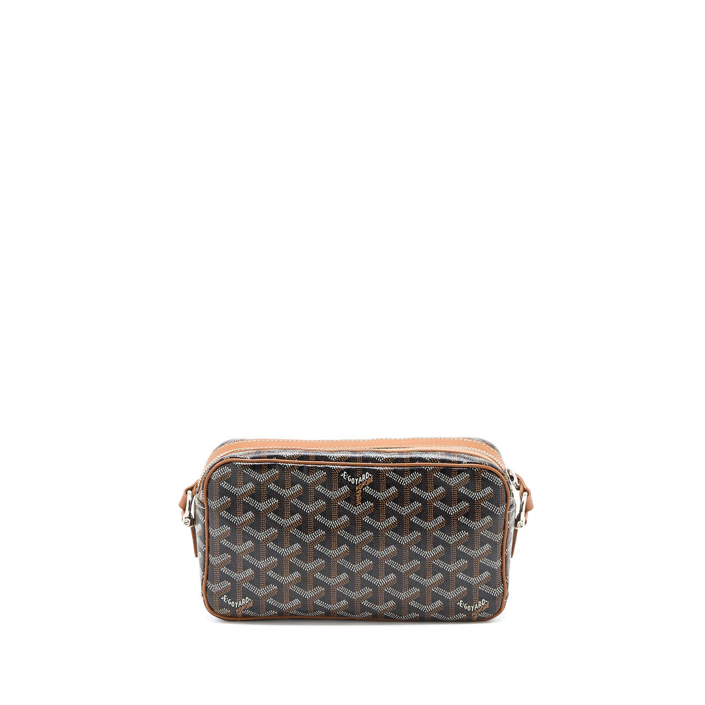 GOYARD CAP-VERT PM BAG CANVAS/ CALFSKIN BROWN/ BLACK SHW