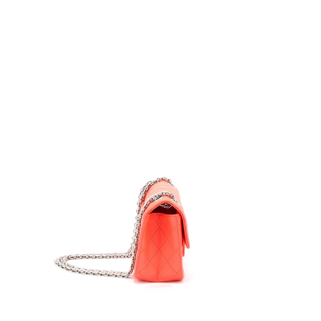 CHANEL MINI 2.55 REISSUE FLAP BAG HOT ORANGE SHW