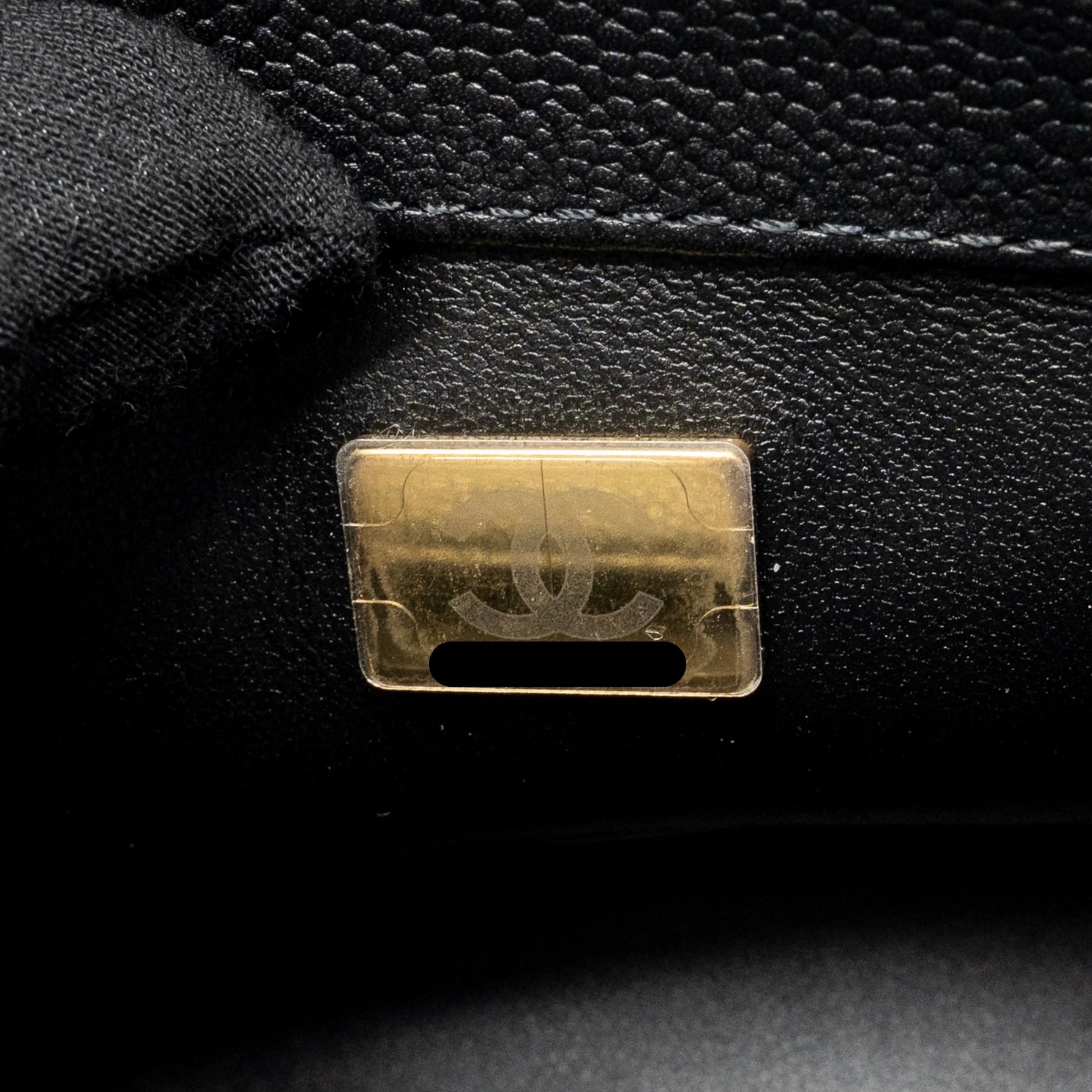 CHANEL COCO LOVE FLAP BAG ADJUSTABLE CHAIN CAVIAR BLACK GHW (MICROCHIP)