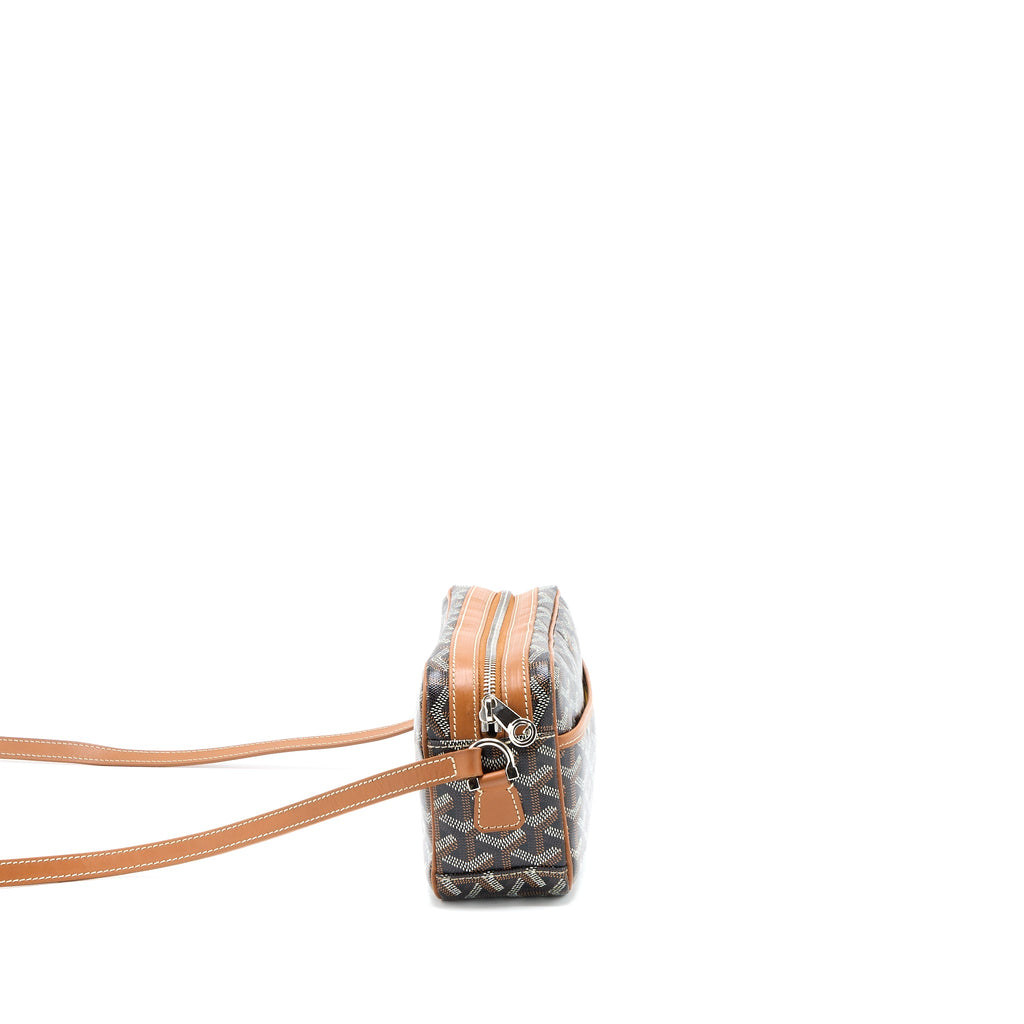 GOYARD CAP-VERT PM BAG CANVAS/ CALFSKIN BROWN/ BLACK SHW