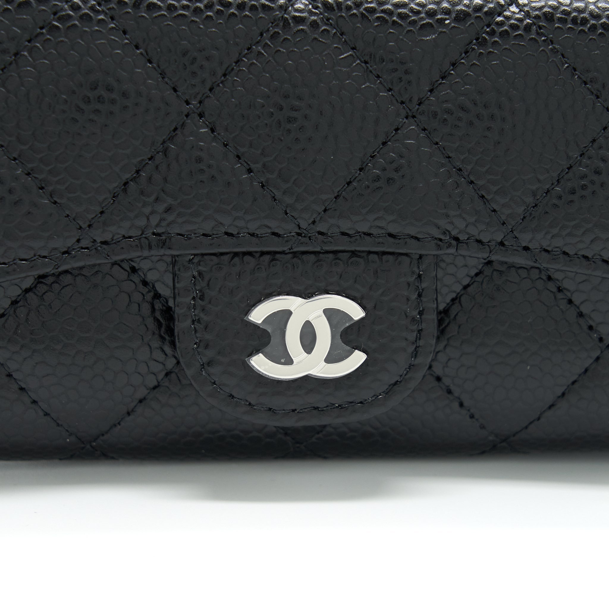 CHANEL CLASSIC FLAP CARD HOLDER CAVIAR BLACK SHW
